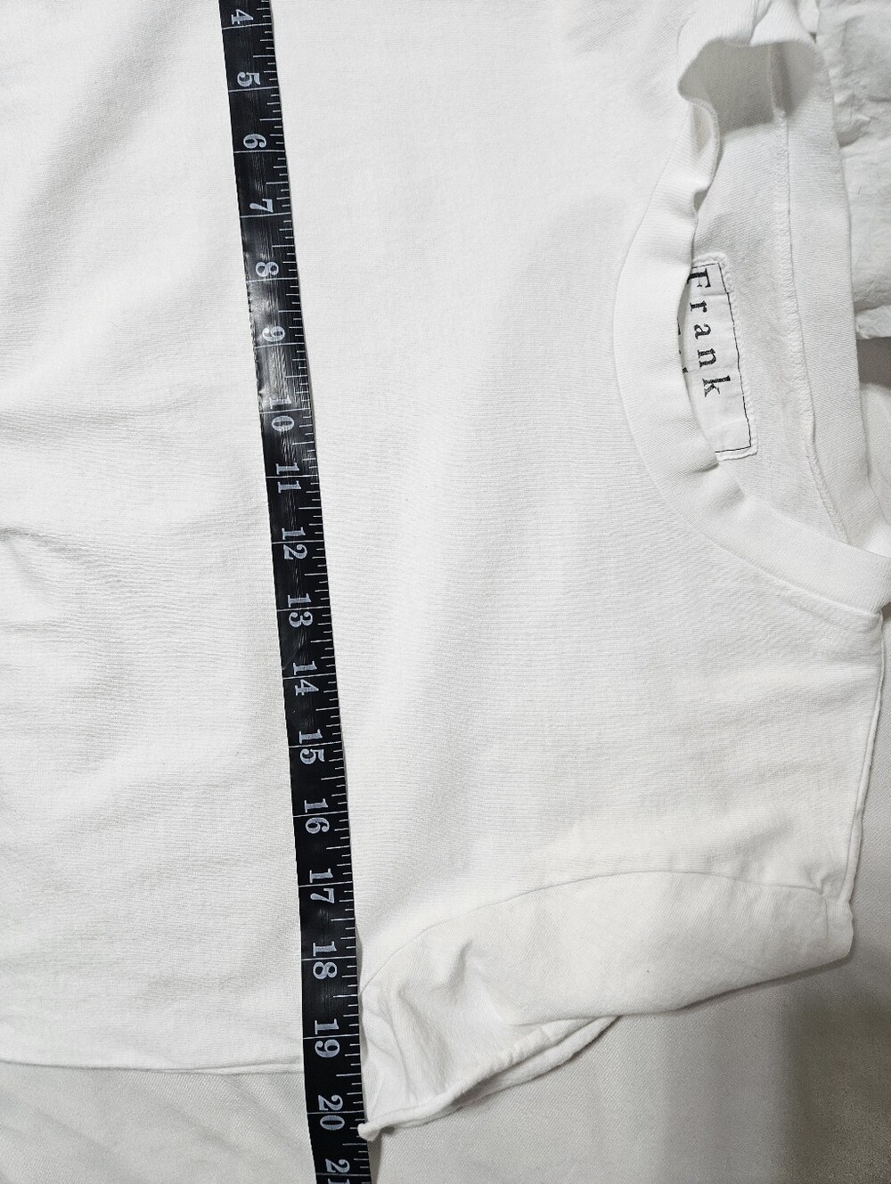 Frank & Eileen Tee Lab White Cotton T-Shirt Dress Size Large Raw Hem Minimalist - Picture 6 of 7